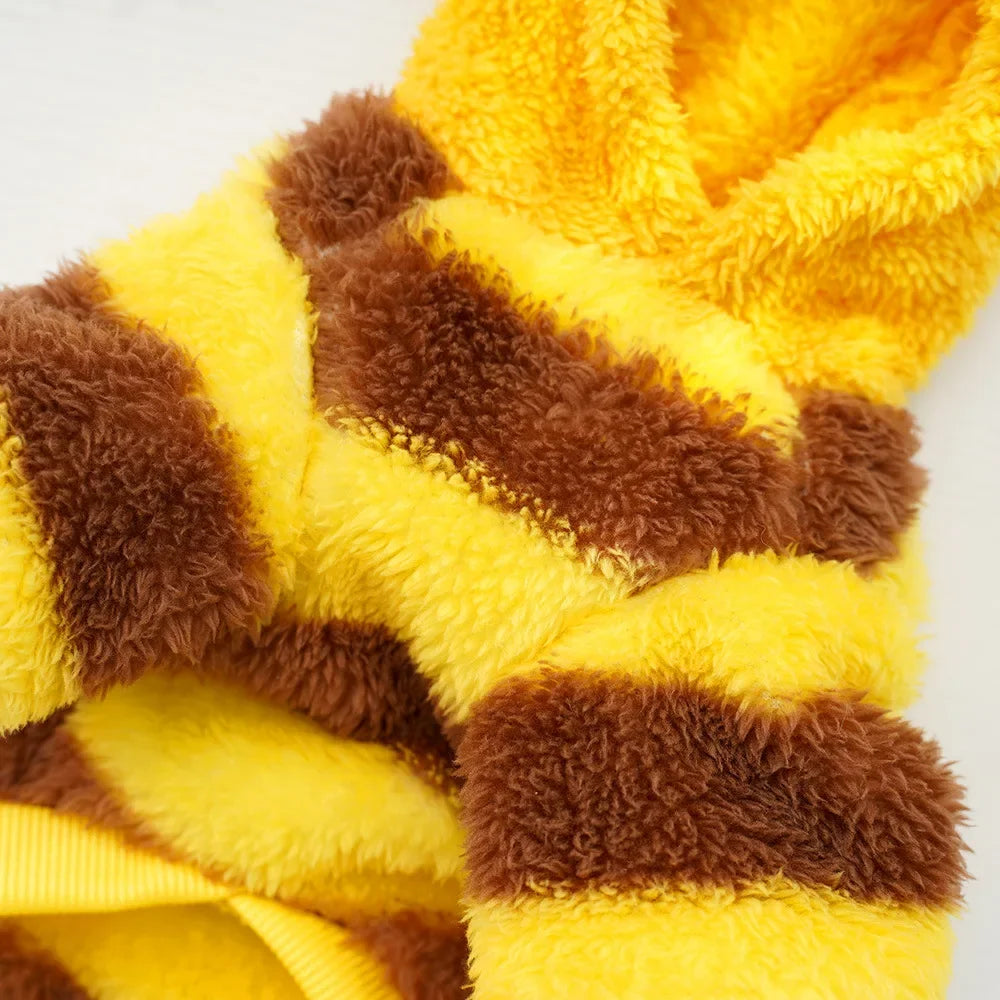 Maison Paw HoneyHug™ Winter Pet Hoodie – Cute Bee Design for Dogs & Cats