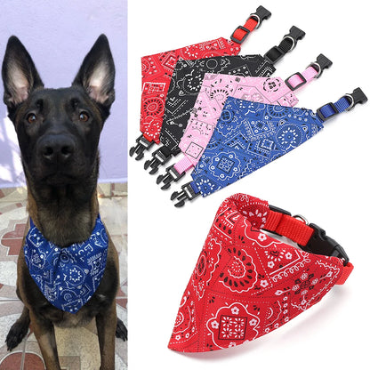 Maison Paw Adjustable Cotton Pet Bandana Collar