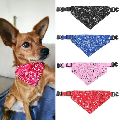 Maison Paw Adjustable Cotton Pet Bandana Collar