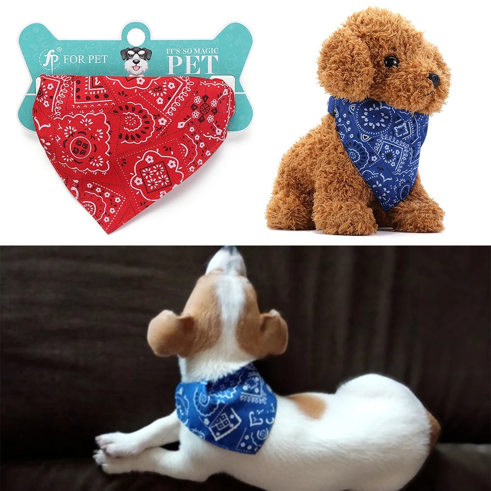 Maison Paw Adjustable Cotton Pet Bandana Collar