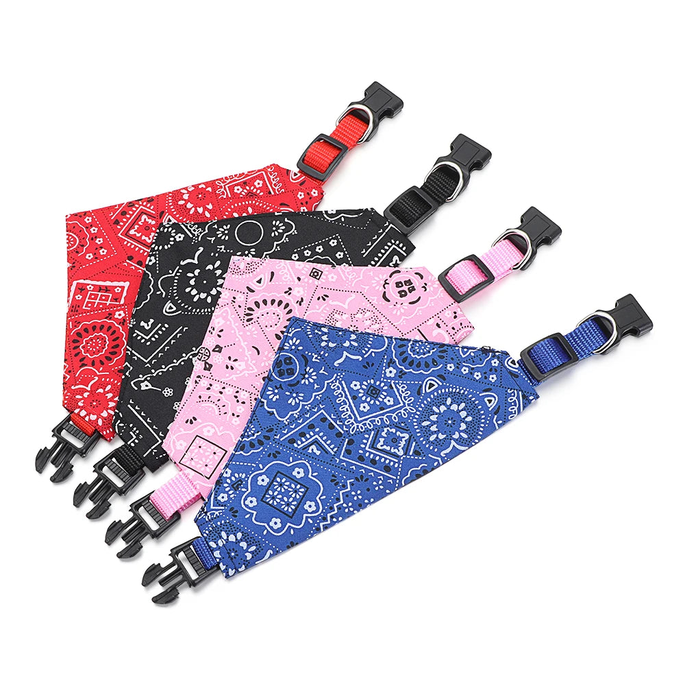 Maison Paw Adjustable Cotton Pet Bandana Collar