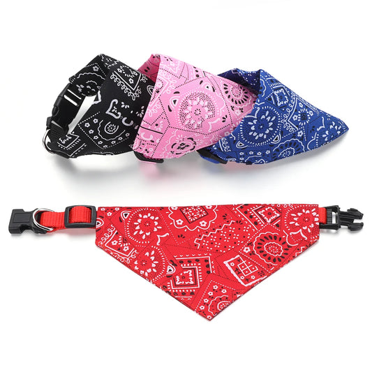 Maison Paw Adjustable Cotton Pet Bandana Collar
