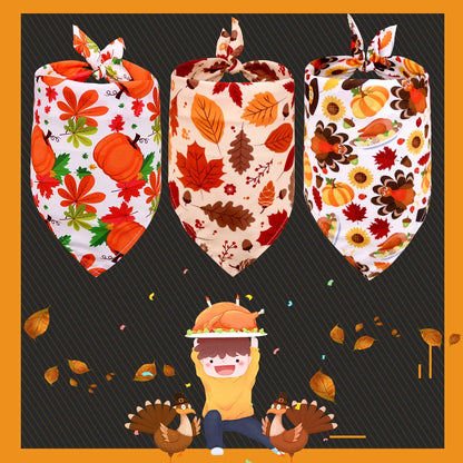 Maison Paw HarvestFest™ Thanksgiving Dog Bandana Set (50 pcs)