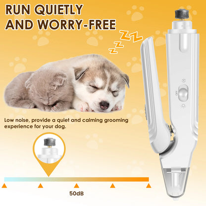 Maison Paw GroomEase™ 2-in-1 Pet Nail Grinder & Clipper with LED Light