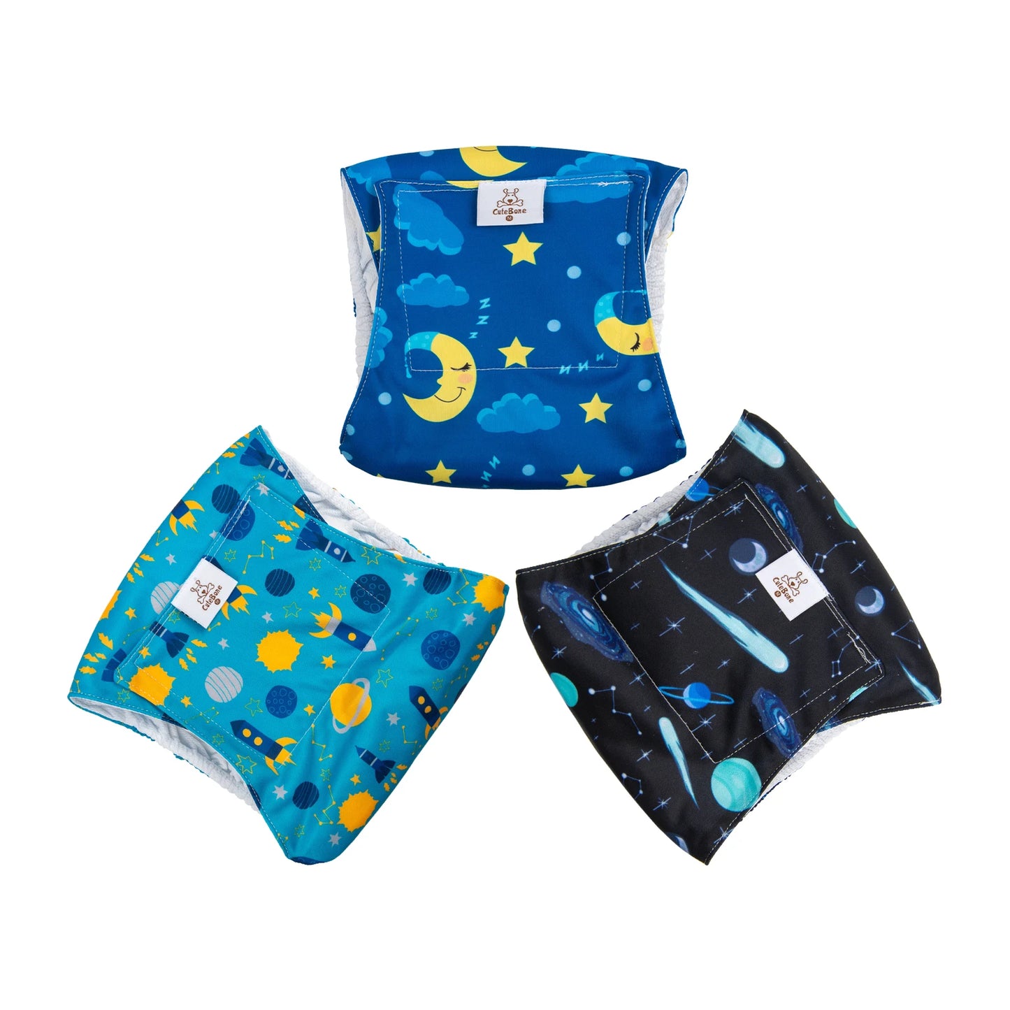 CuteBone™ Reusable Male Dog Diapers (3-Pack)
