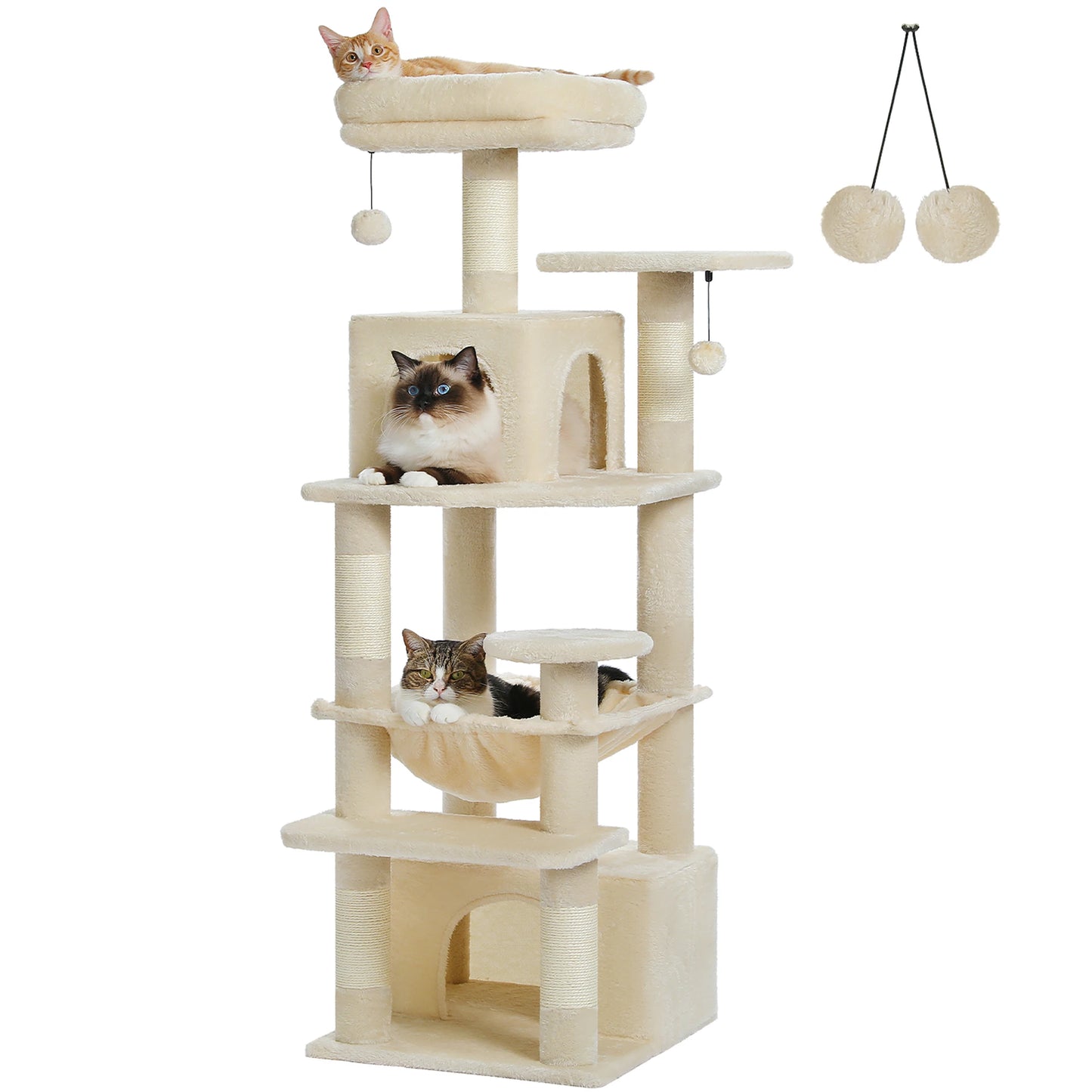 Maison Paw GrandPurr™ Luxury Cat Tree & Tower – Multi-Level Indoor Playground
