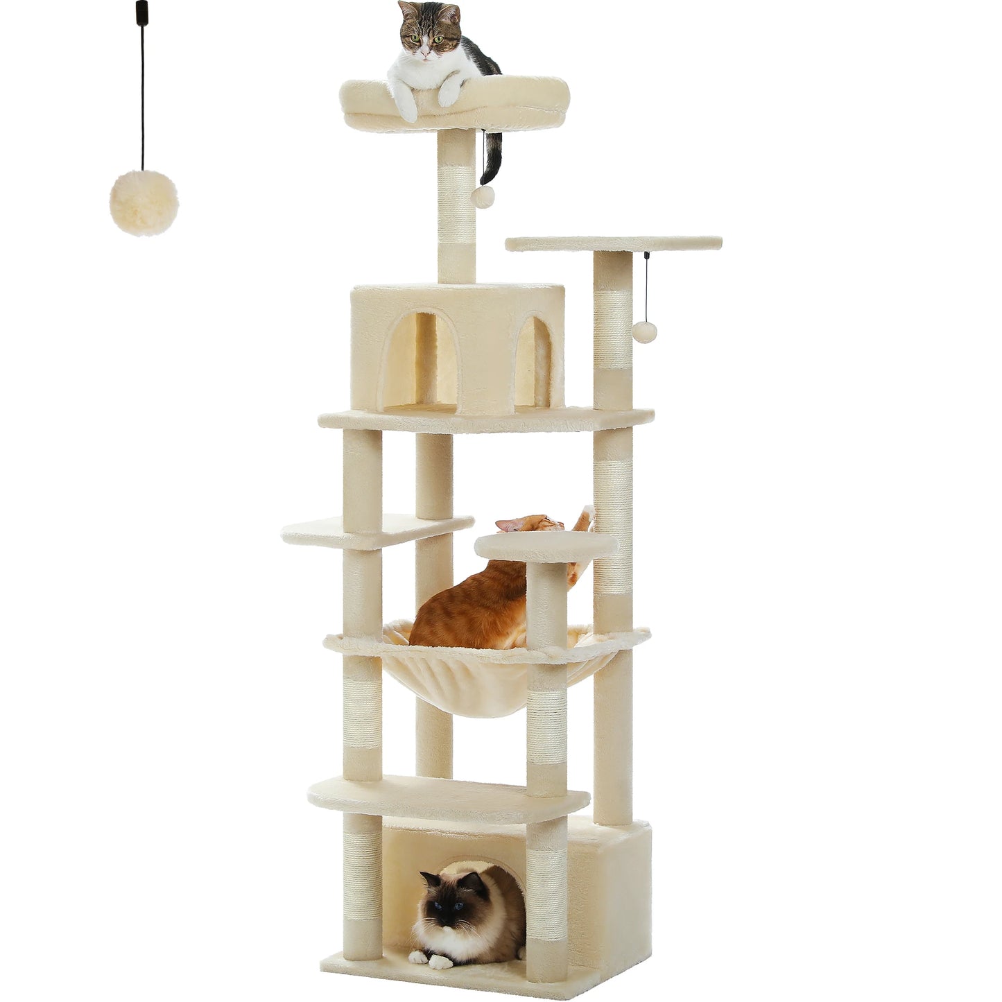 Maison Paw GrandPurr™ Luxury Cat Tree & Tower – Multi-Level Indoor Playground