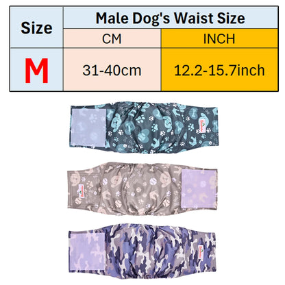 Maison Paw Reusable Male Dog Diapers (3-Pack)