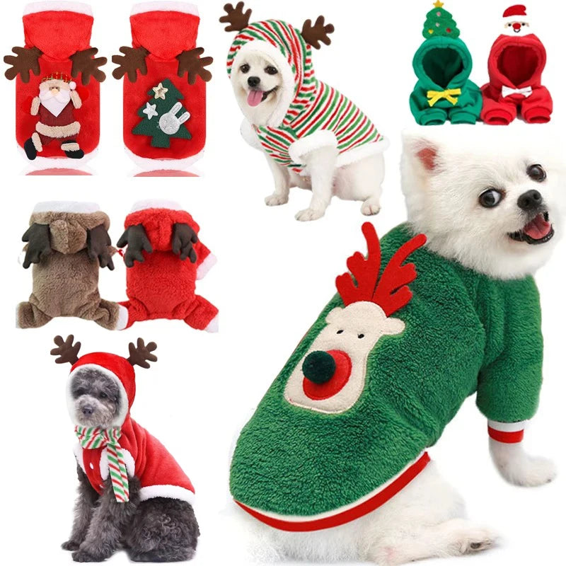 Maison Paw SantaPaws™ Christmas Pet Dress – Festive Holiday Outfit for Dogs & Cats