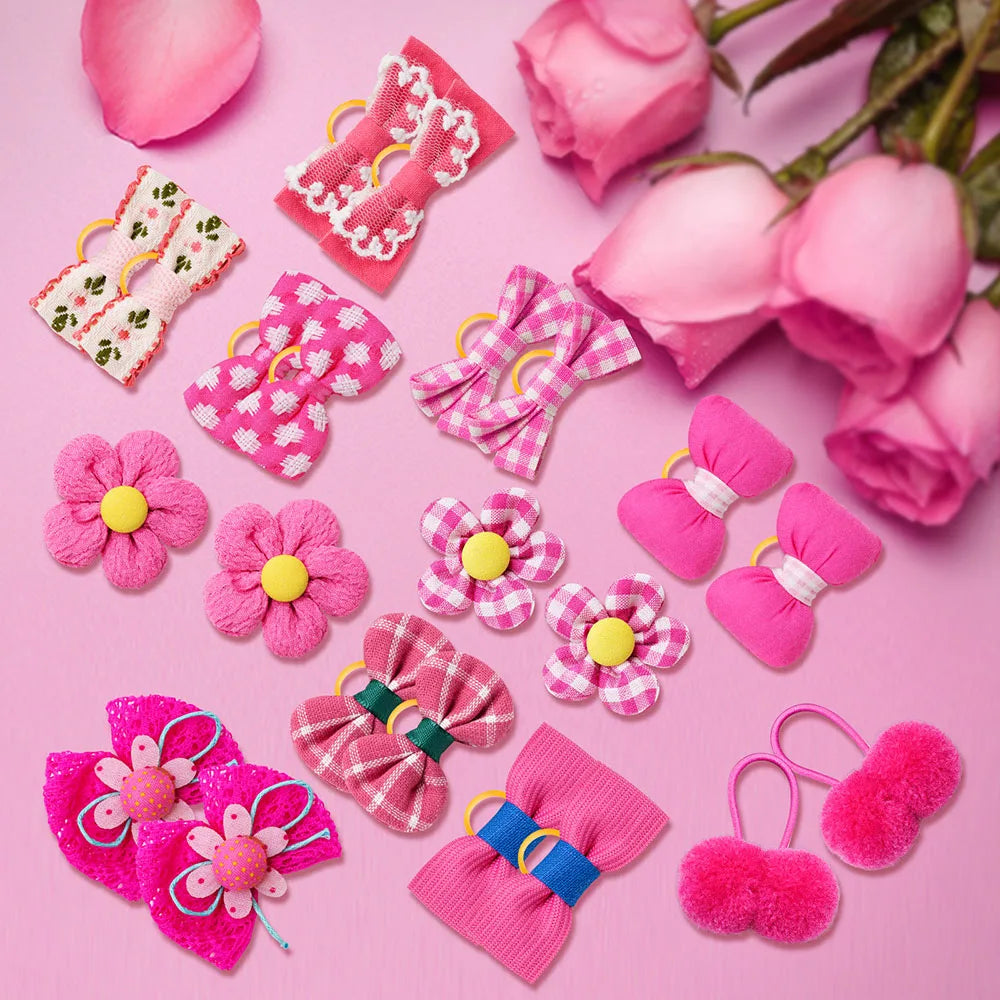 Maison Paw Valentine’s Sweet Style Pet Hair Bows (10 pcs)