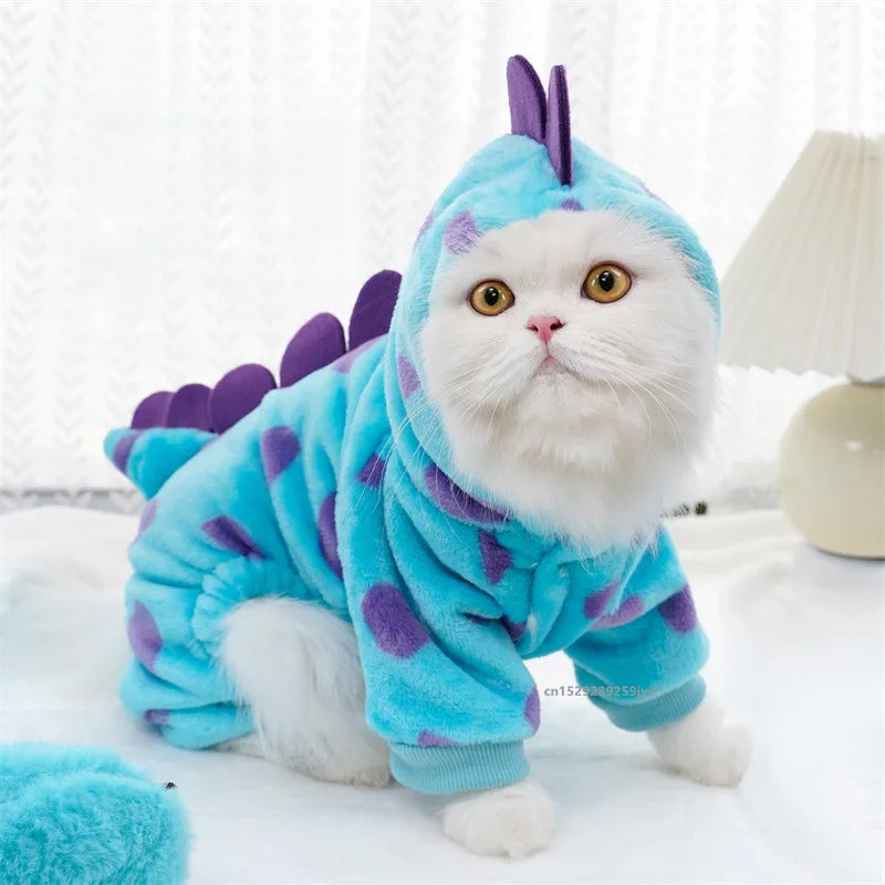 Maison Paw DinoHug™ Hooded Pet Coat – Warm Dinosaur Outfit for Dogs & Cats