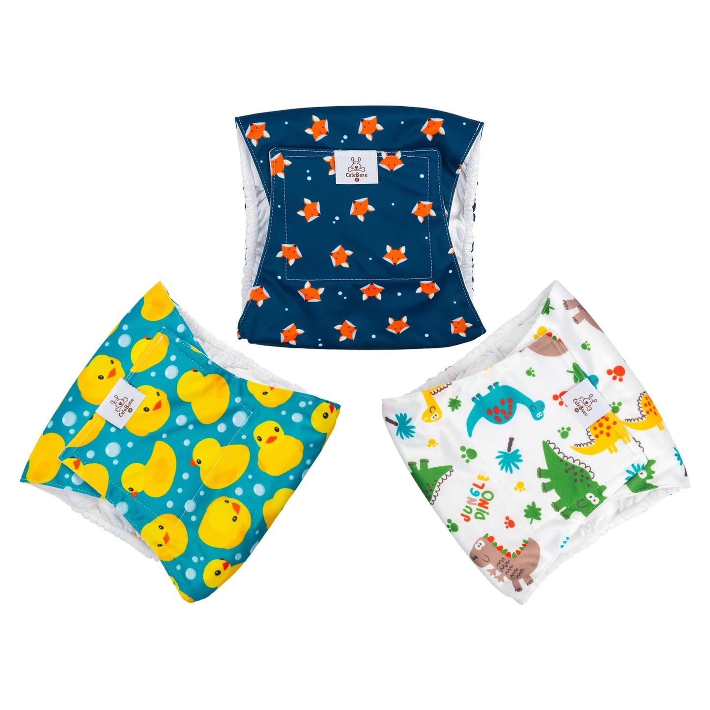 CuteBone™ Reusable Male Dog Diapers (3-Pack)