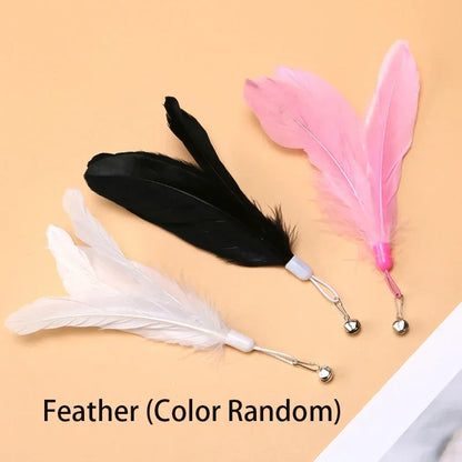 Maison Paw SkyChase™ Cat Teaser Wand – Feather Toy with Bell & Suction Base
