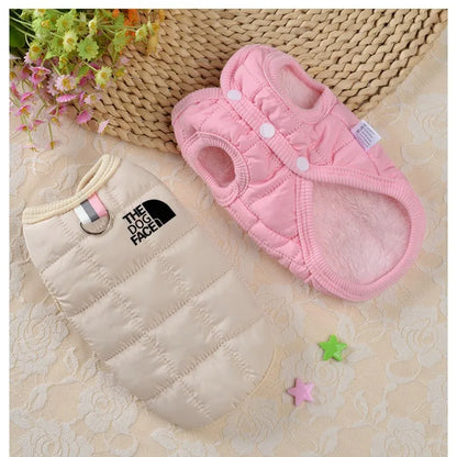 Maison Paw LuxePup™ Designer Winter Pet Coat – Trendy Dog Jacket with 3D Logo