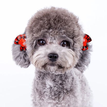 Maison Paw Winter Holiday Pet Hair Bows (10/20/30 pcs)