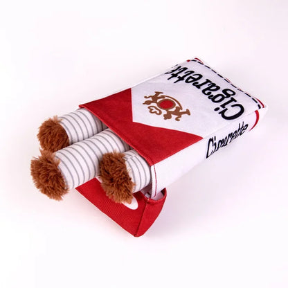 Maison Paw Chew & Chuckle™ Plush Dog Toy – Funny Cigarette Design