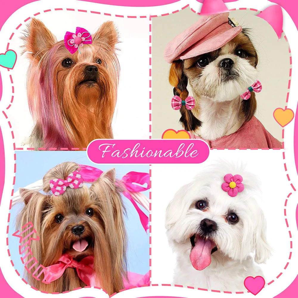 Maison Paw Valentine’s Sweet Style Pet Hair Bows (10 pcs)