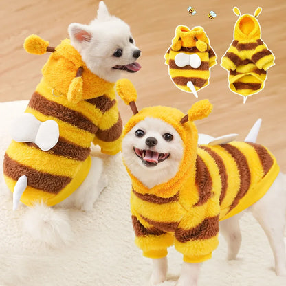 Maison Paw HoneyHug™ Winter Pet Hoodie – Cute Bee Design for Dogs & Cats