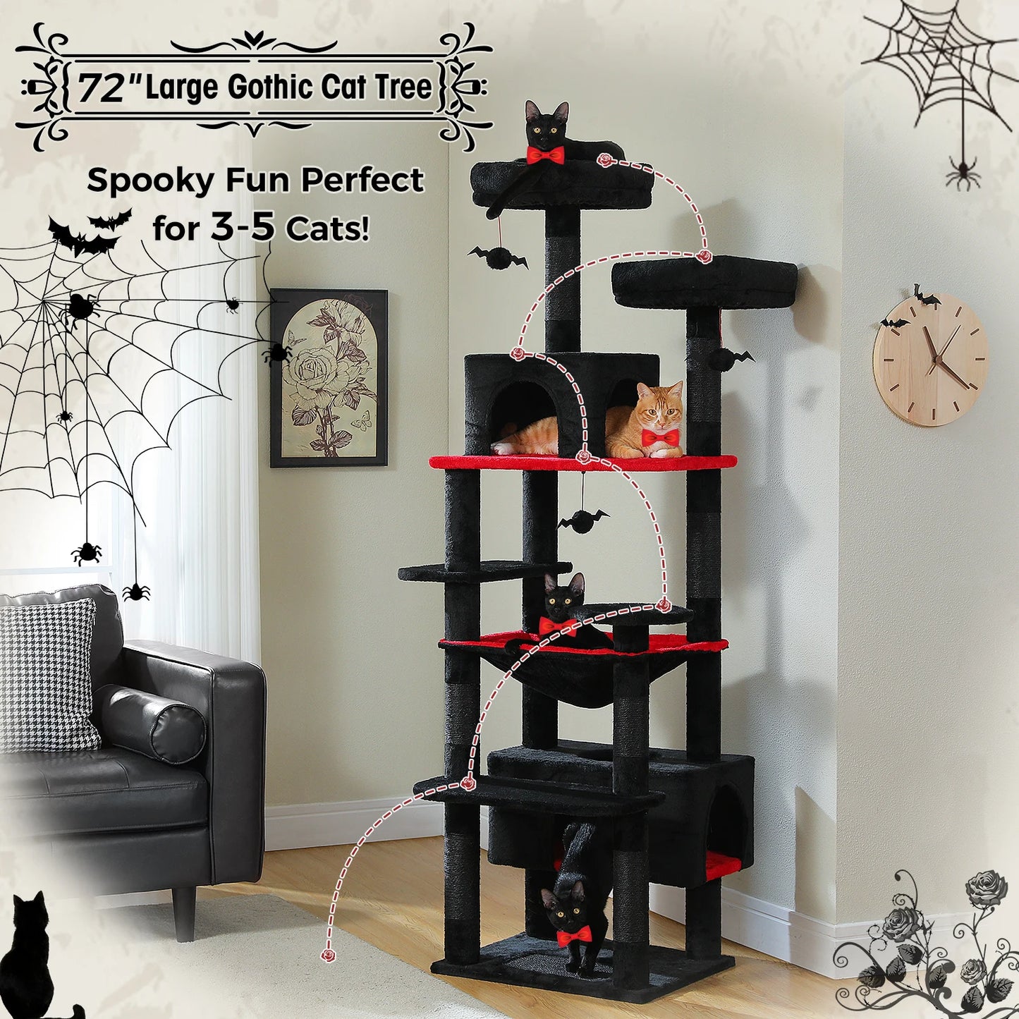 Maison Paw GrandPurr™ Luxury Cat Tree & Tower – Multi-Level Indoor Playground