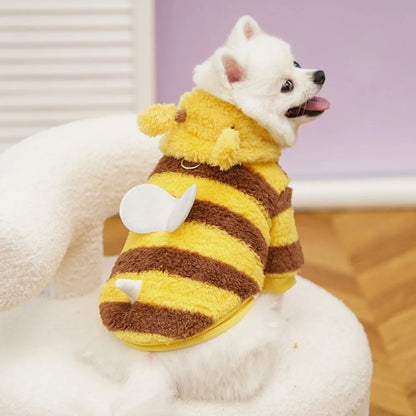 Maison Paw HoneyHug™ Winter Pet Hoodie – Cute Bee Design for Dogs & Cats
