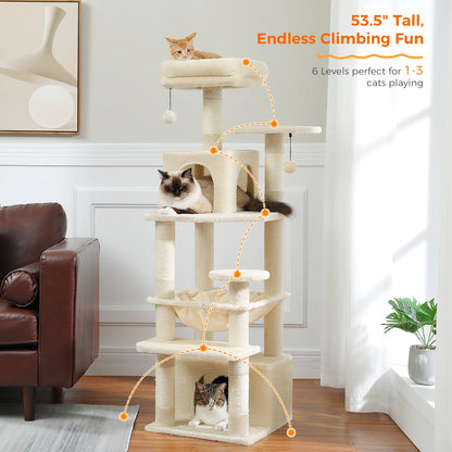 Maison Paw GrandPurr™ Luxury Cat Tree & Tower – Multi-Level Indoor Playground