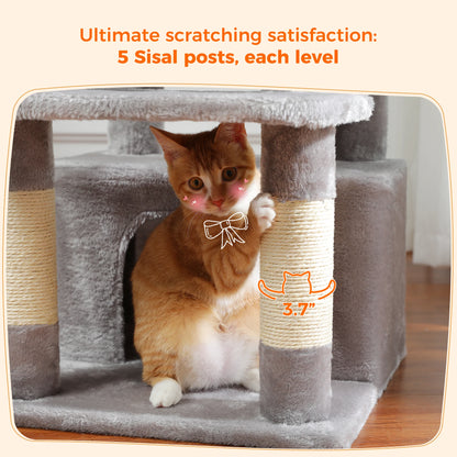 Maison Paw GrandPurr™ Luxury Cat Tree & Tower – Multi-Level Indoor Playground