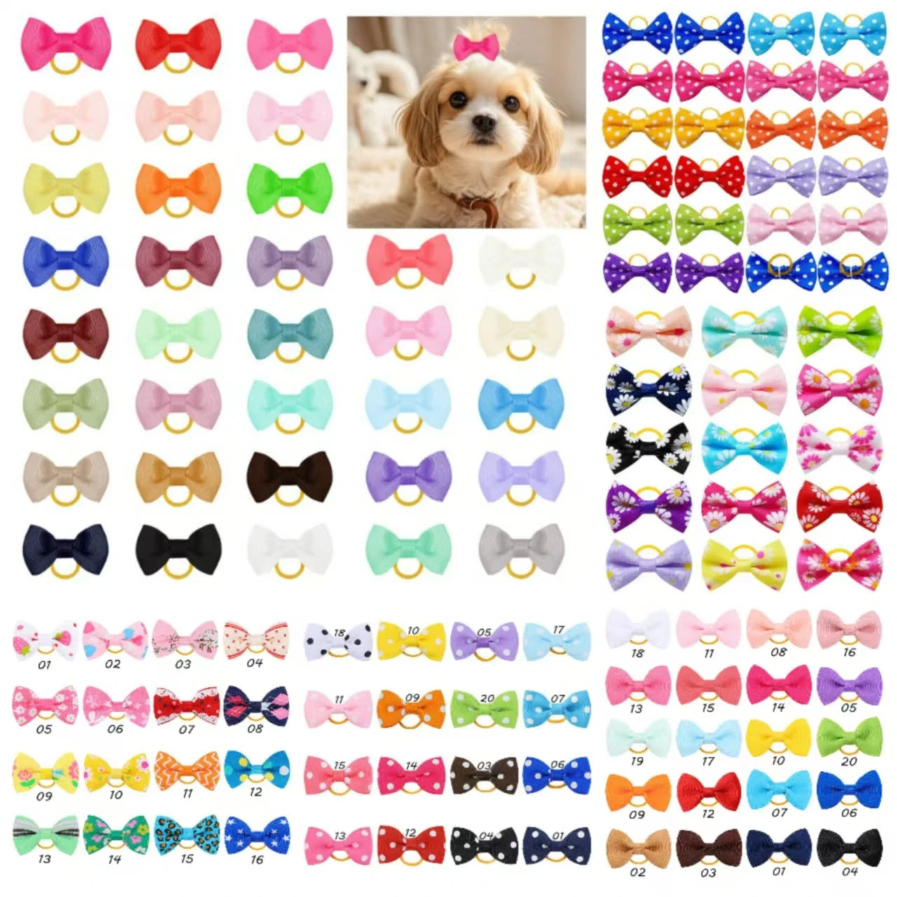 Maison Paw ColorPop™ Pet Hair Bows (5/10/20 pcs)