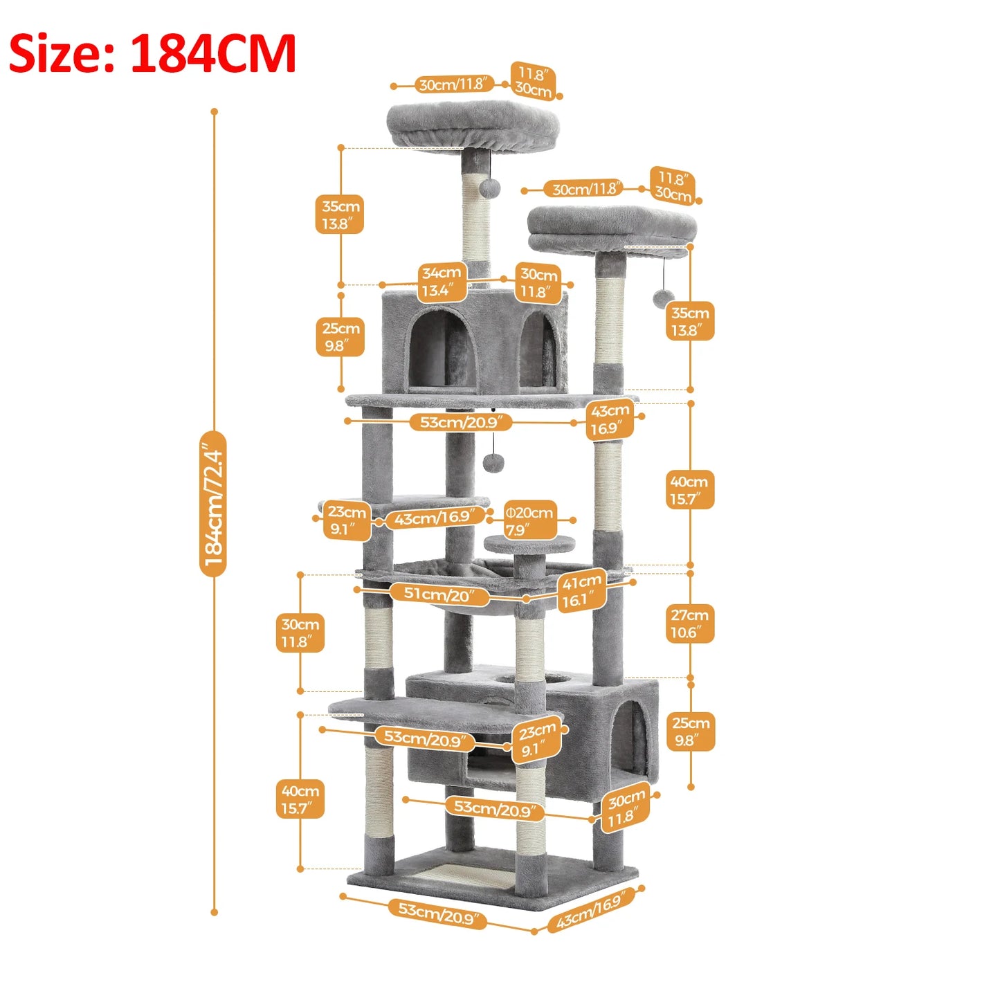 Maison Paw GrandPurr™ Luxury Cat Tree & Tower – Multi-Level Indoor Playground