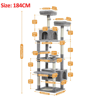 Maison Paw GrandPurr™ Luxury Cat Tree & Tower – Multi-Level Indoor Playground