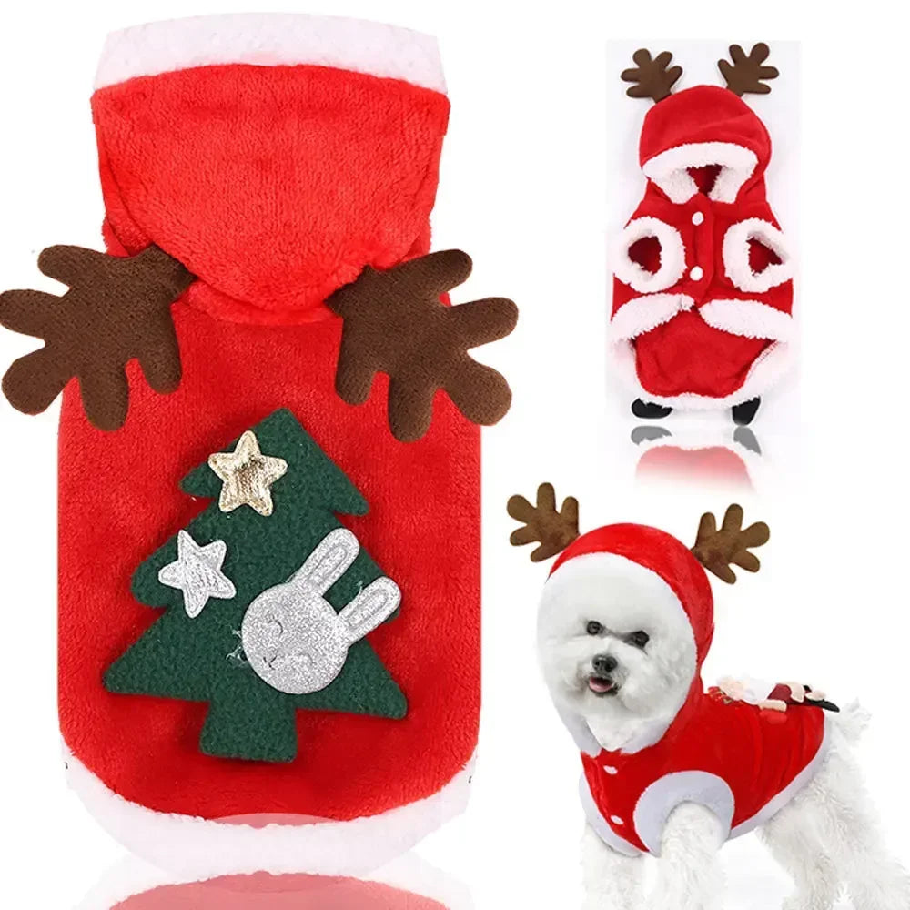 Maison Paw SantaPaws™ Christmas Pet Dress – Festive Holiday Outfit for Dogs & Cats