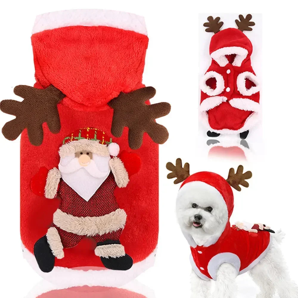 Maison Paw SantaPaws™ Christmas Pet Dress – Festive Holiday Outfit for Dogs & Cats