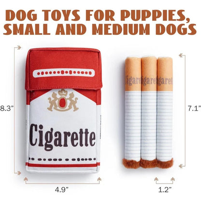 Maison Paw Chew & Chuckle™ Plush Dog Toy – Funny Cigarette Design