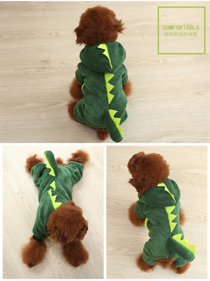 Maison Paw DinoHug™ Hooded Pet Coat – Warm Dinosaur Outfit for Dogs & Cats