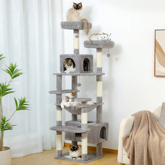 Maison Paw GrandPurr™ Luxury Cat Tree & Tower – Multi-Level Indoor Playground