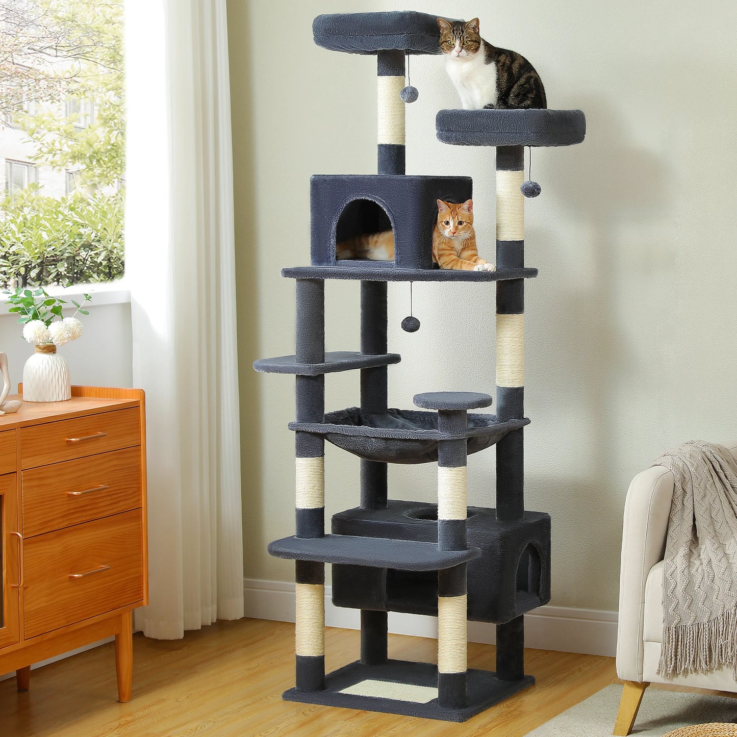Maison Paw GrandPurr™ Luxury Cat Tree & Tower – Multi-Level Indoor Playground