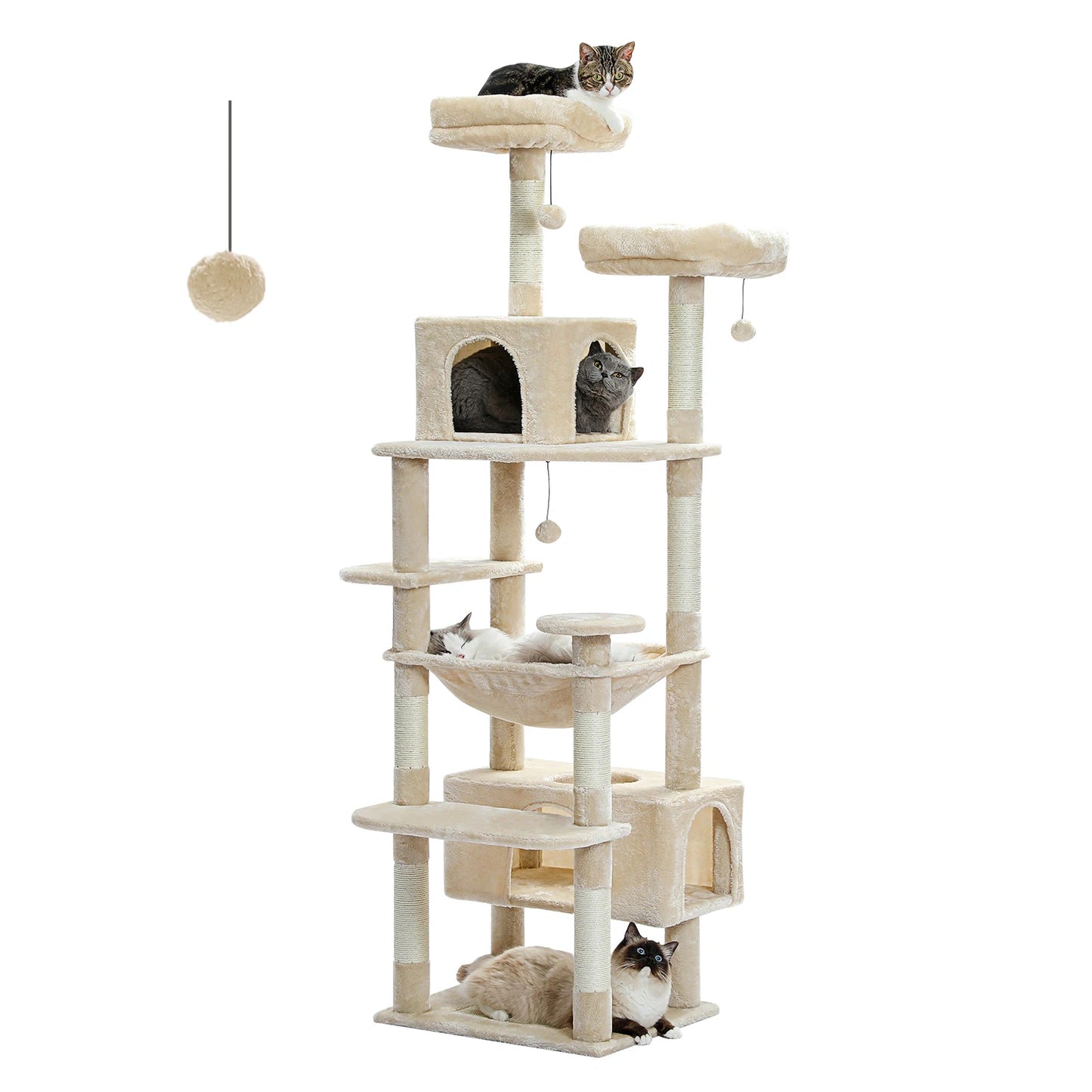 Maison Paw GrandPurr™ Luxury Cat Tree & Tower – Multi-Level Indoor Playground