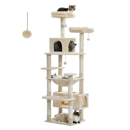 Maison Paw GrandPurr™ Luxury Cat Tree & Tower – Multi-Level Indoor Playground