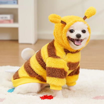 Maison Paw HoneyHug™ Winter Pet Hoodie – Cute Bee Design for Dogs & Cats