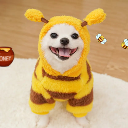 Maison Paw HoneyHug™ Winter Pet Hoodie – Cute Bee Design for Dogs & Cats