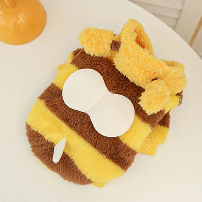 Maison Paw HoneyHug™ Winter Pet Hoodie – Cute Bee Design for Dogs & Cats