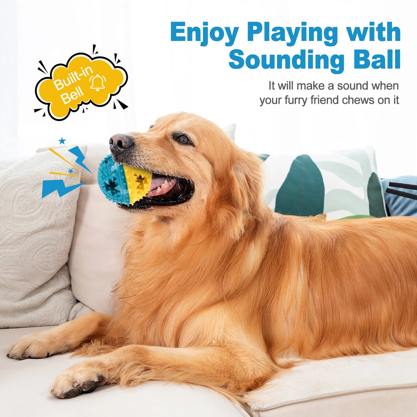 Maison Paw SmartBall™ Interactive Dog Toy – Treat Dispensing & Dental Cleaning Ball