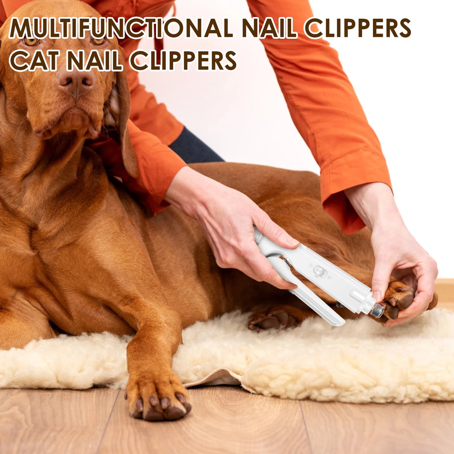 Maison Paw GroomEase™ 2-in-1 Pet Nail Grinder & Clipper with LED Light