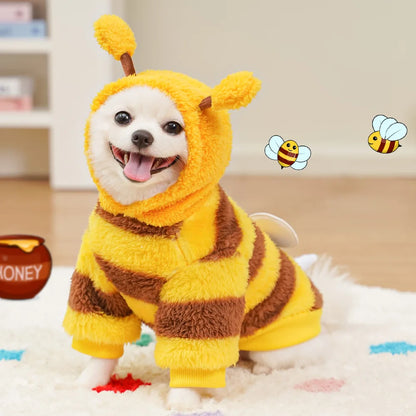 Maison Paw HoneyHug™ Winter Pet Hoodie – Cute Bee Design for Dogs & Cats