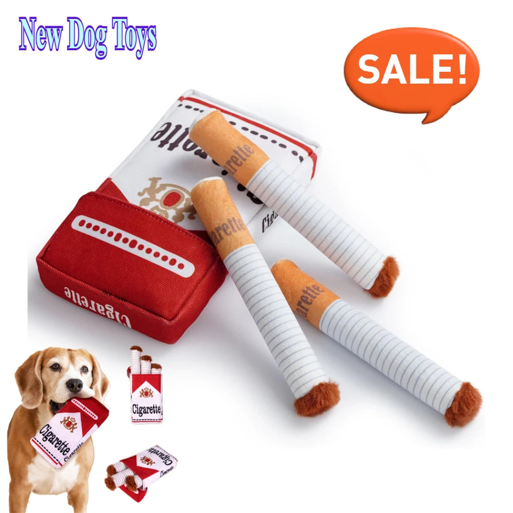 Maison Paw Chew & Chuckle™ Plush Dog Toy – Funny Cigarette Design
