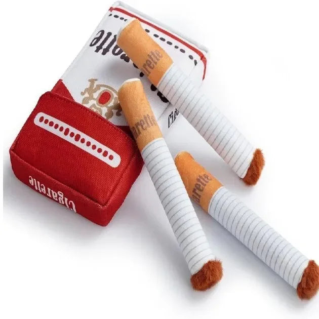 Maison Paw Chew & Chuckle™ Plush Dog Toy – Funny Cigarette Design