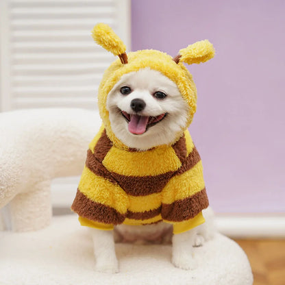 Maison Paw HoneyHug™ Winter Pet Hoodie – Cute Bee Design for Dogs & Cats