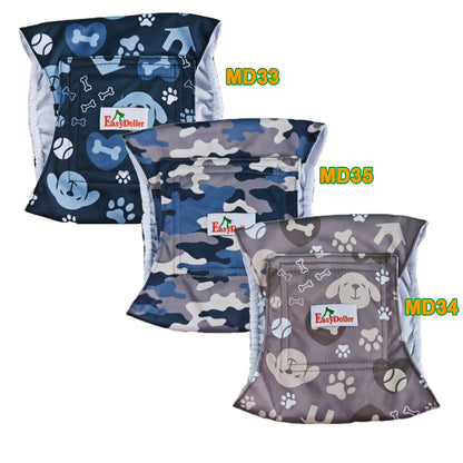 Maison Paw Reusable Male Dog Diapers (3-Pack)