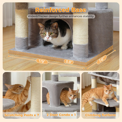 Maison Paw GrandPurr™ Luxury Cat Tree & Tower – Multi-Level Indoor Playground