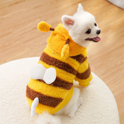 Maison Paw HoneyHug™ Winter Pet Hoodie – Cute Bee Design for Dogs & Cats