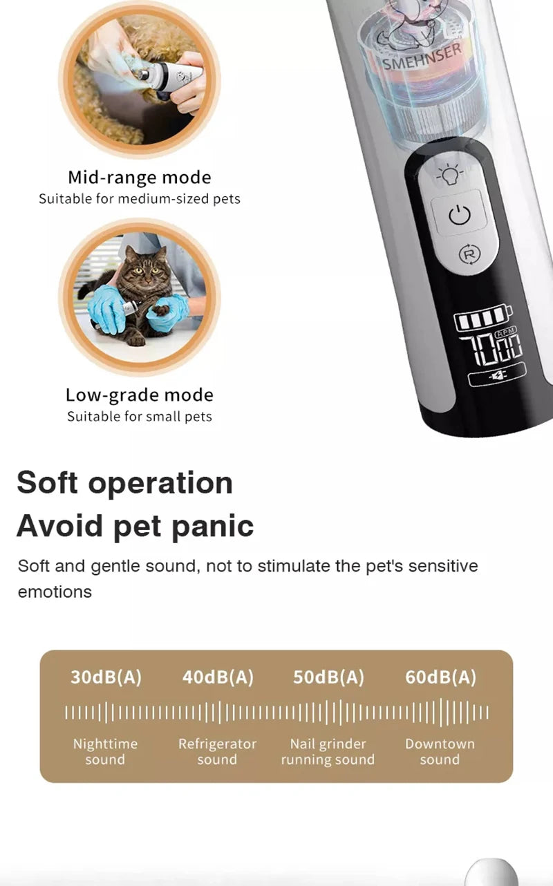 Maison Paw LumiTrim™ Electric Pet Nail Grinder